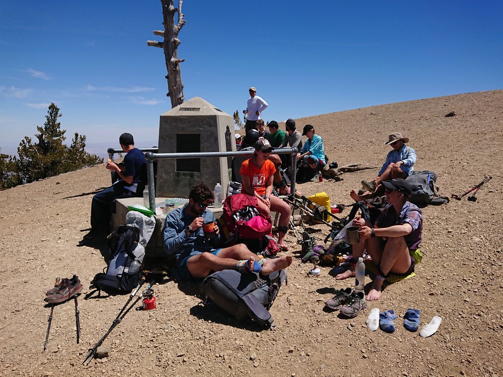 Hiker trash near the summit of Mt. Baden-Powell