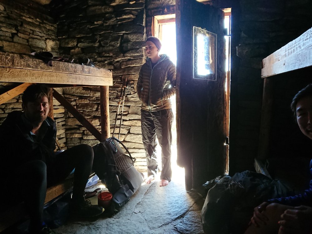 The entrance to the cozy shelter.