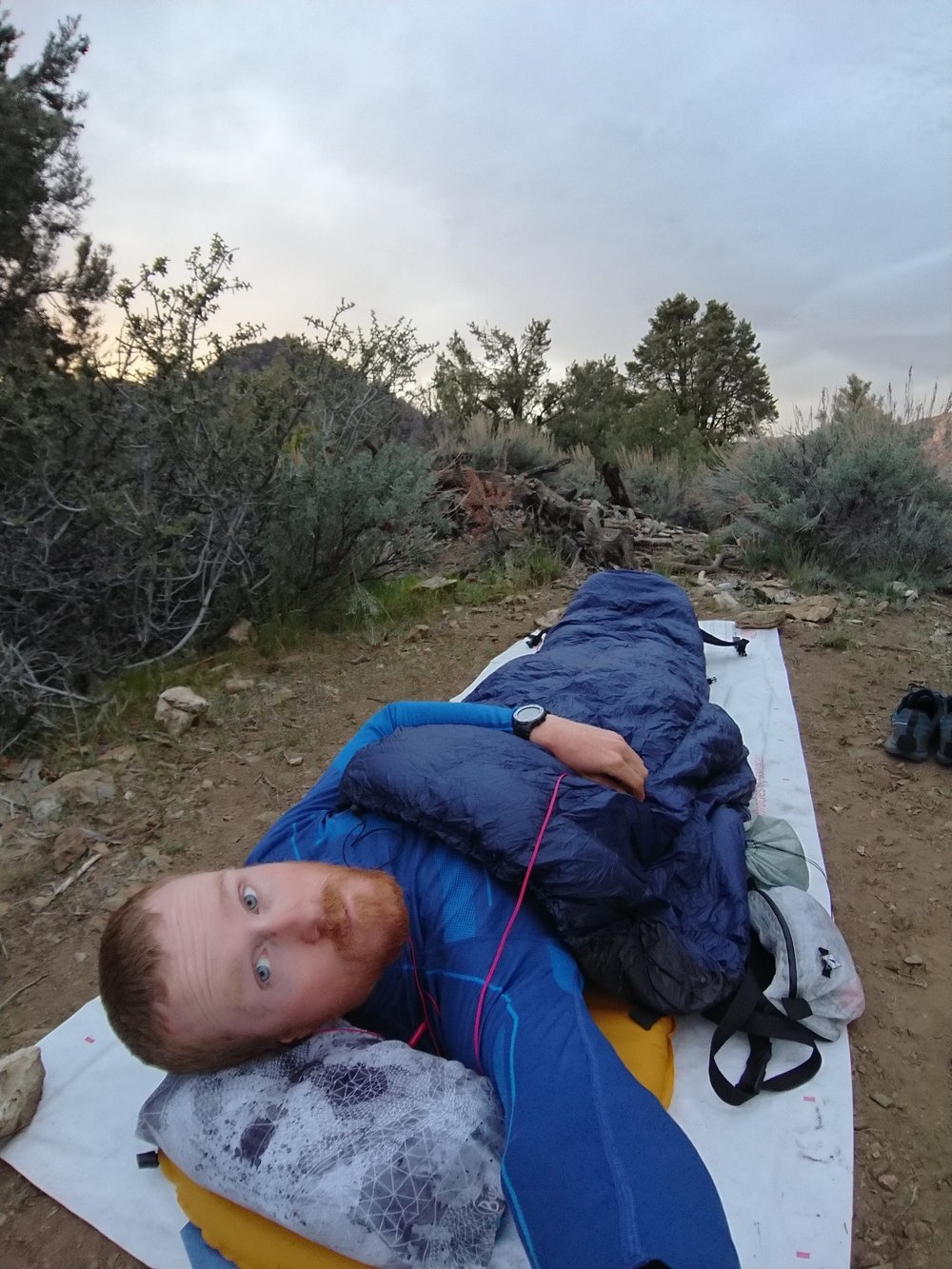 This is how it looks when I am cowboy camping