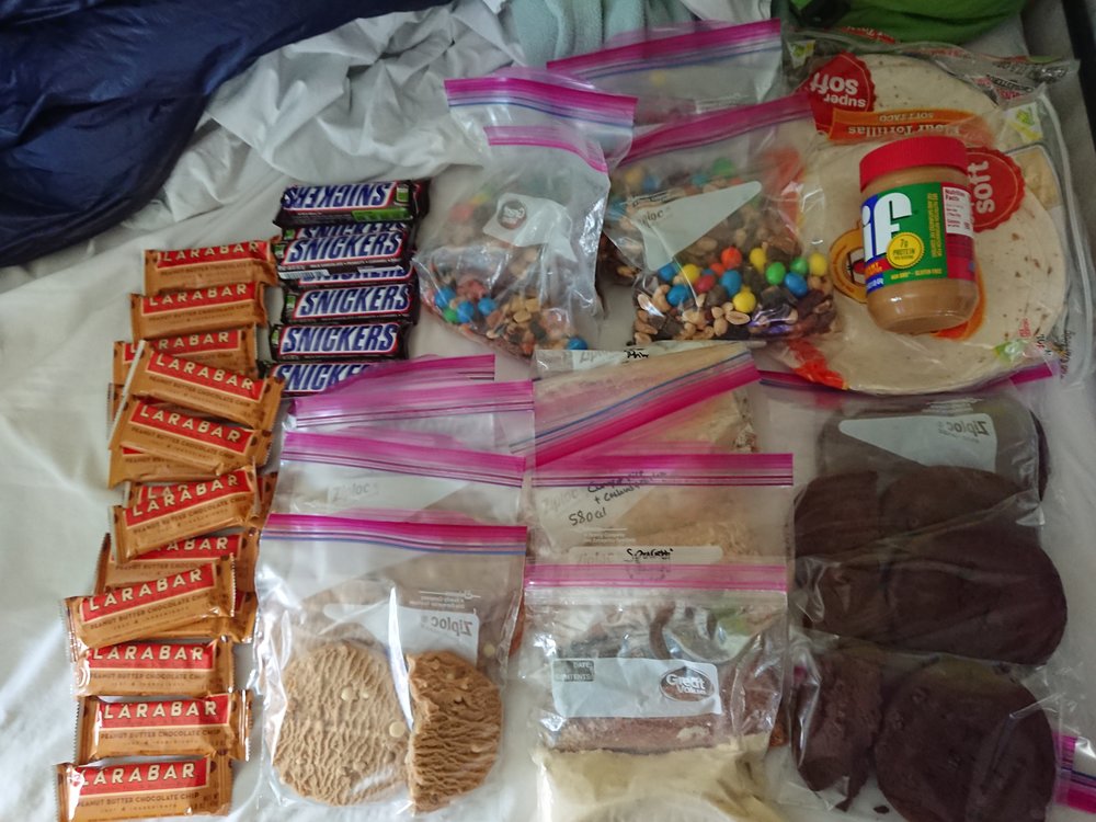 The food I will be bringing for the next section of the Sierra