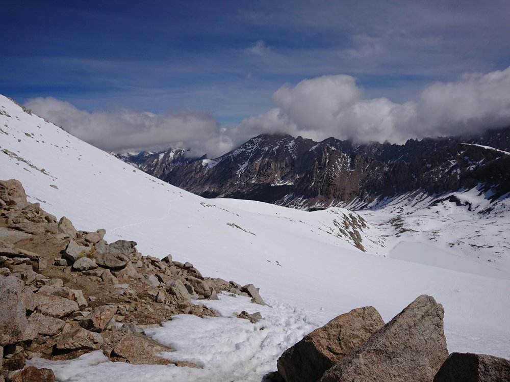 Looking at the northern descent from the Pass