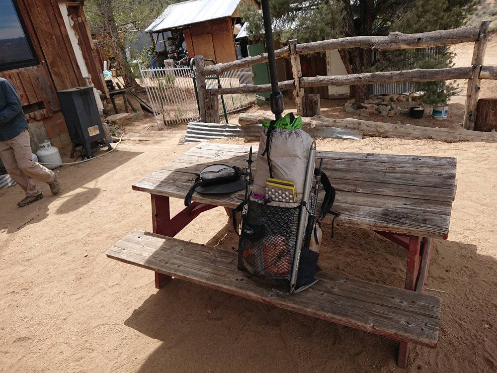 My pack with the bear canister, ice axe and microspikes is the heaviest it has been. Luckily the pack weight decreases quickly as I consume the food