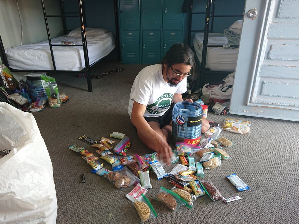 Sensei practising the fine art of bear canister tetris to try and make all the food fit