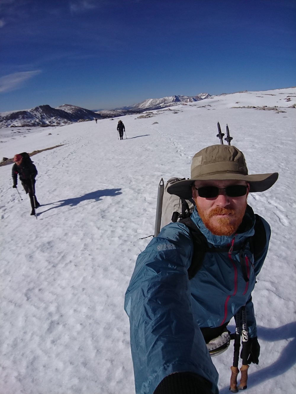 Crossing the snow on the way to Forester Pass