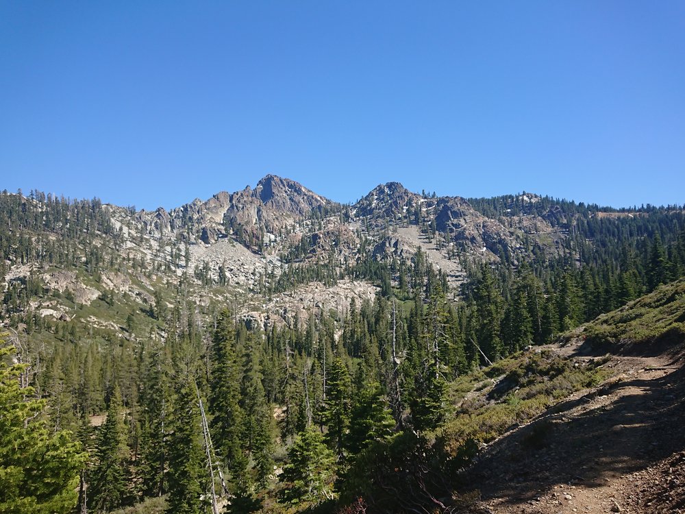 Looking back at the Sierra Buttes