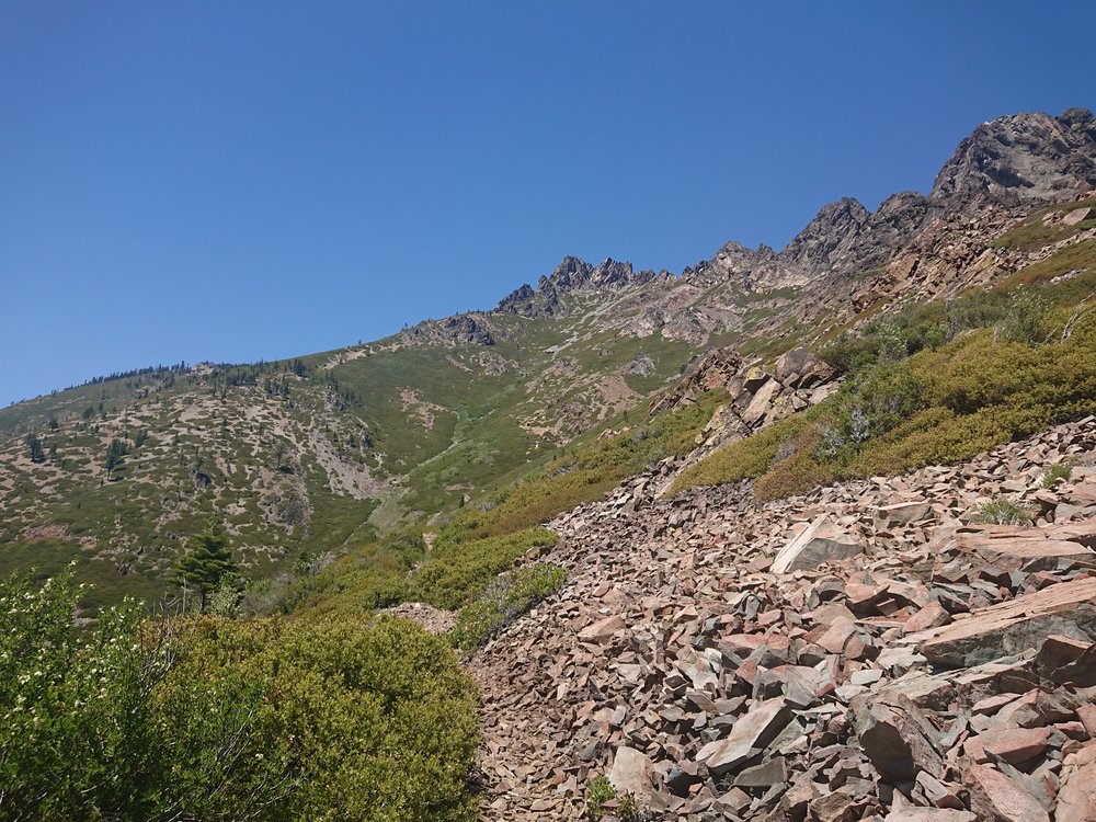 The climb out of Sierra City was quite stony in places but the climb was very beautiful