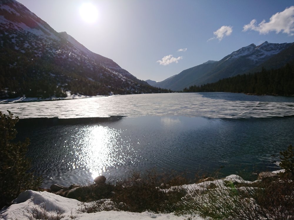 Charlotte Lake in the evening, this lake was very close to our camp for the evening