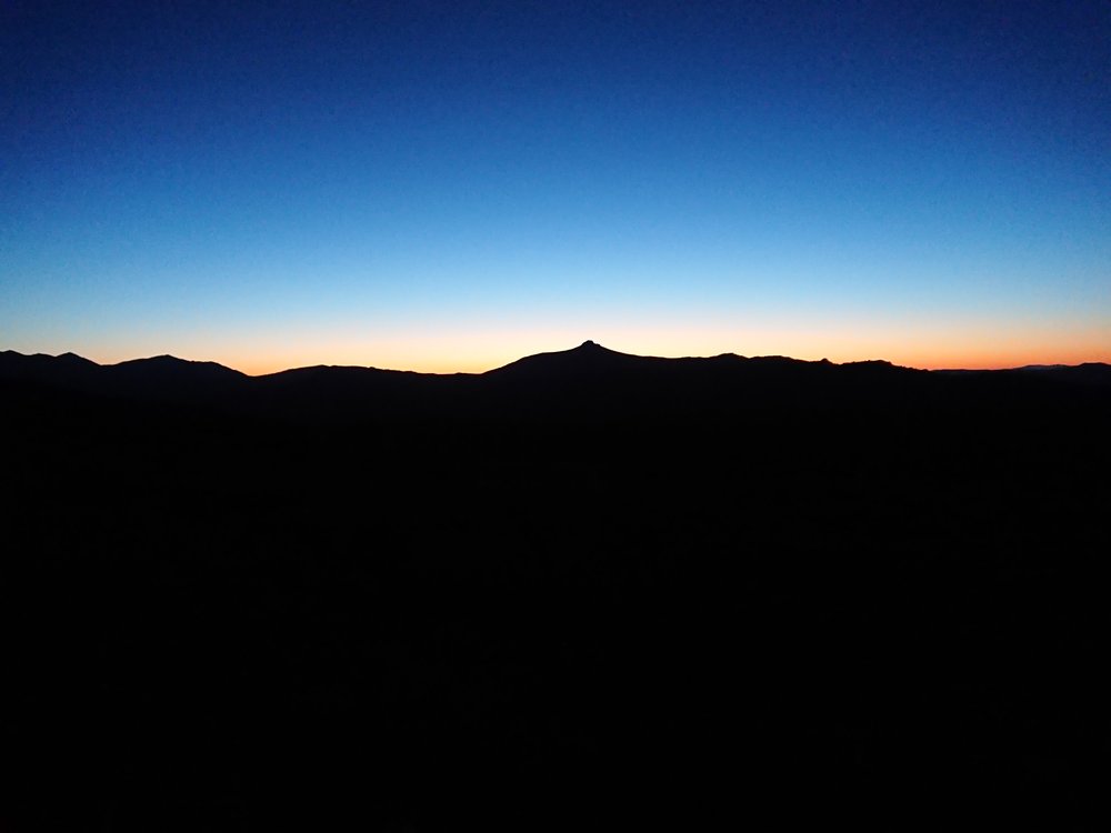 Very early morning glimpse of the sunrise