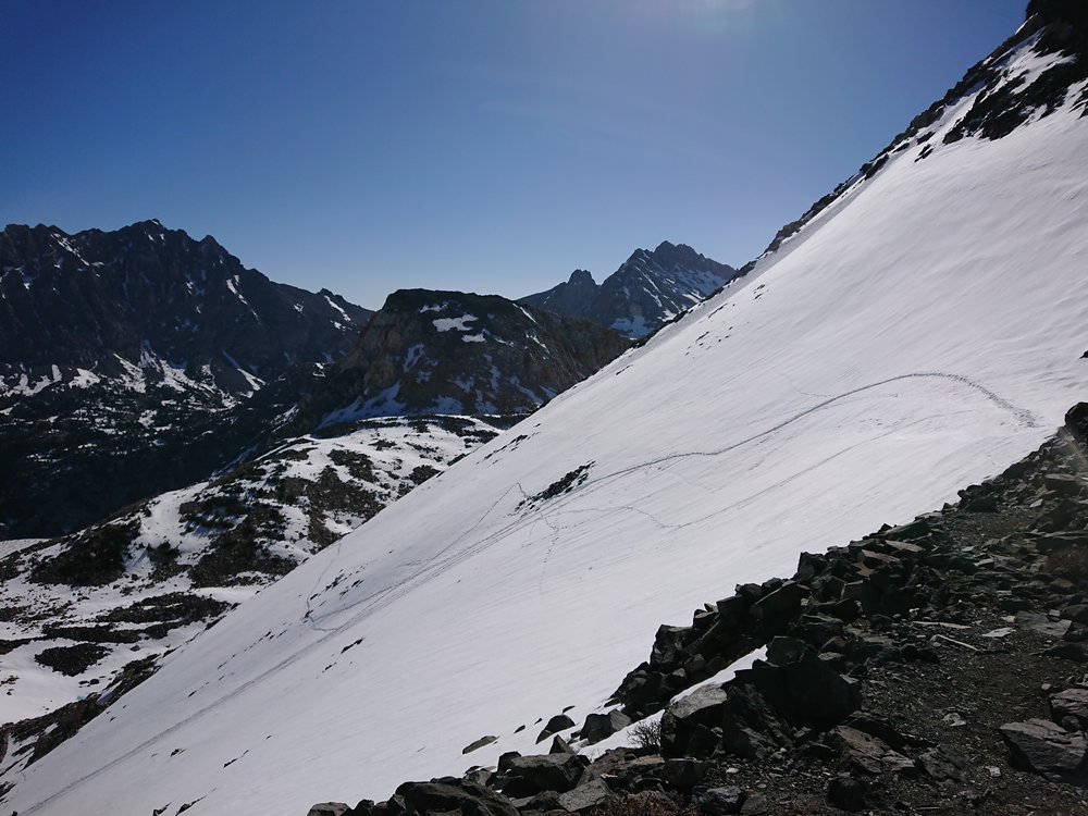 Looking at all the tracks descending gym the pass