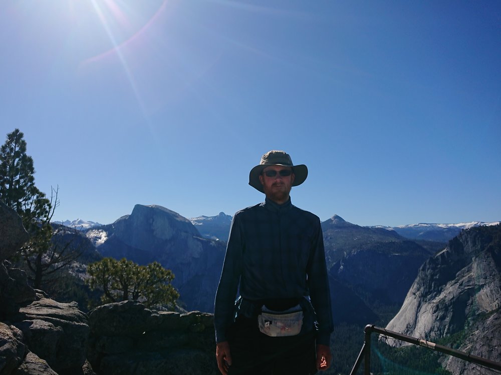 Posing in front of Half Dome