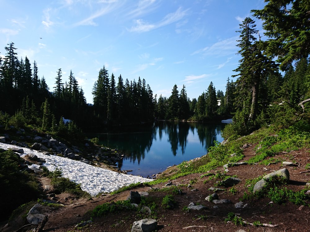 Small lake after the climb out of Snoqualmie Pass