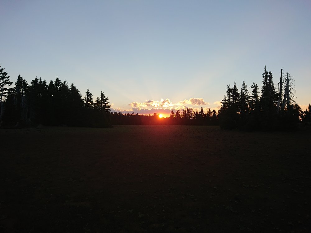 The sunrise was visible for a long time